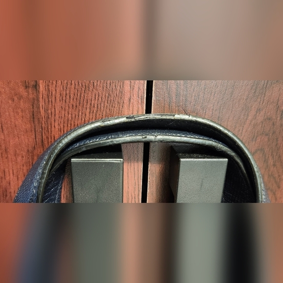 COACH Leather Navy Kennedy Briefcase Used Conditiom. No shoulder strap,corners - Picture 4 of 11